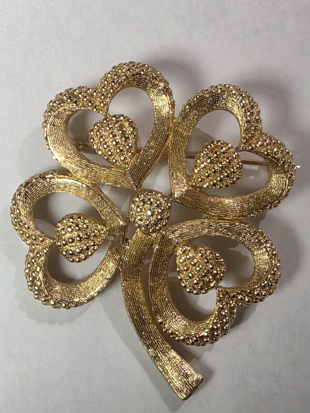 Christian Dior CD Gold Tone Crystal Brooch Pin